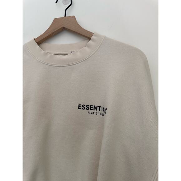Essentials Fear Of God Off White/Cream Crewneck Sweatshirt in -M - Picture 3 of 8